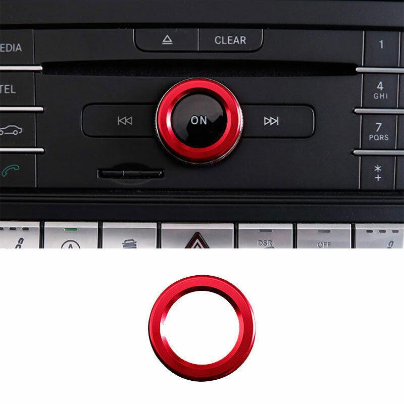 Red Aluminum CD Switch Button Knob Cover Trim 1pc Fit For Benz C-Class 2007-2014