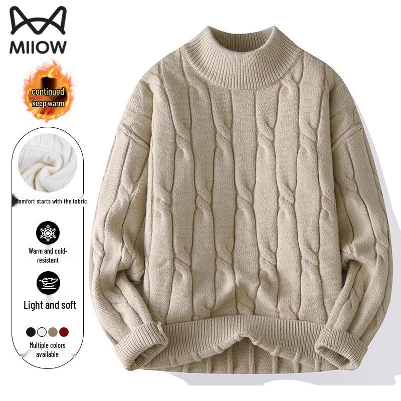 MiiOW Men s Winter Turtleneck Sweater L