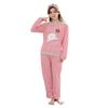 Langärmliges Pyjama-Set mit Cartoon-Bären-Print und Punkten