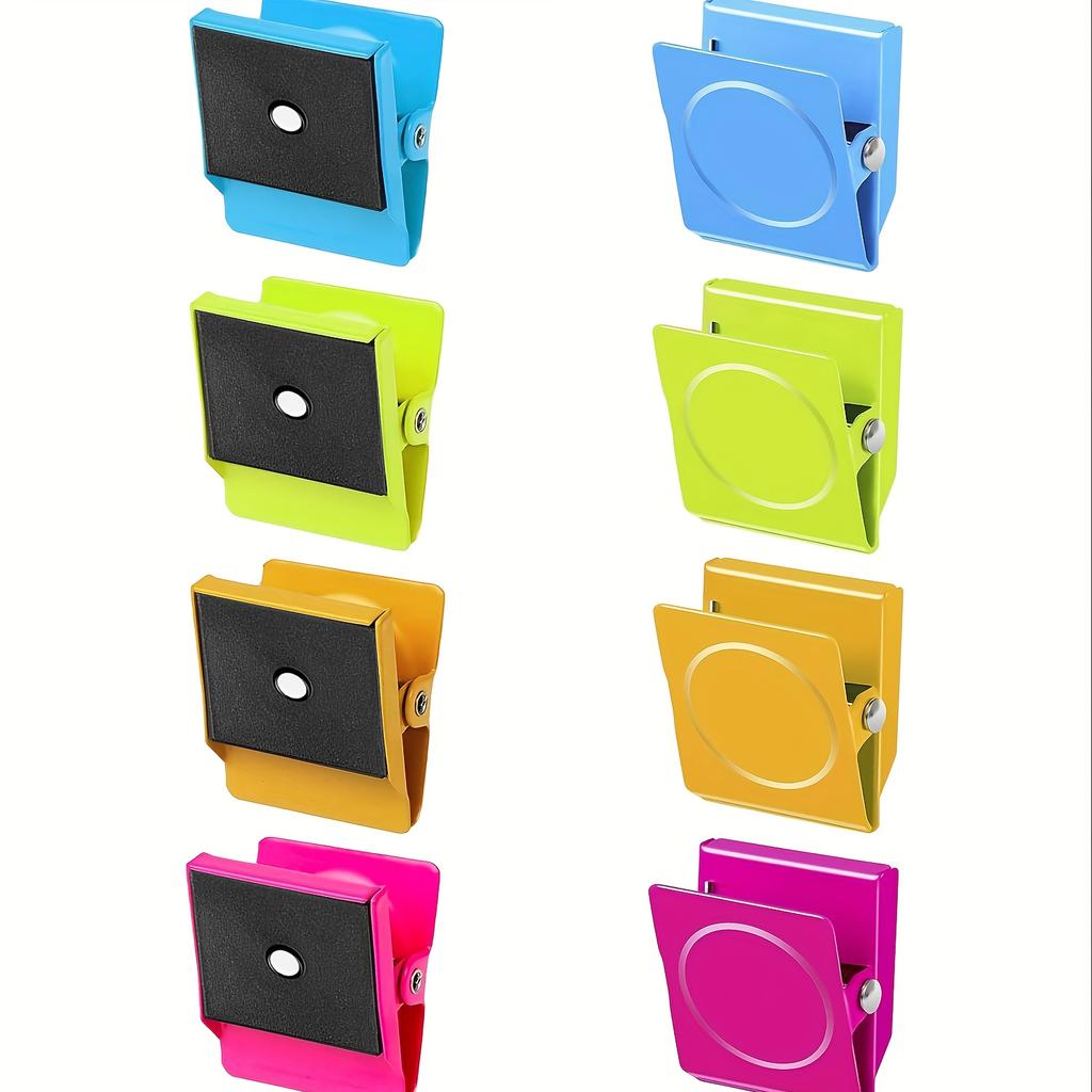 Kraftige 1/4/8 stk. Magnetiske Clips - Whiteboard Magnet Clips - Stærke Magnet Clips
