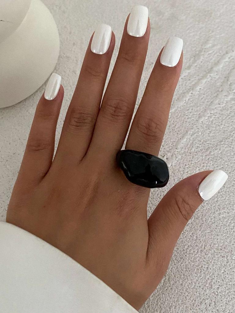 Ingemark Simple Irregular Resin Plastic Finger Rings for Women New Trend 2026 Boho Geometric Rings Aesthetic Party Jewelry Gift