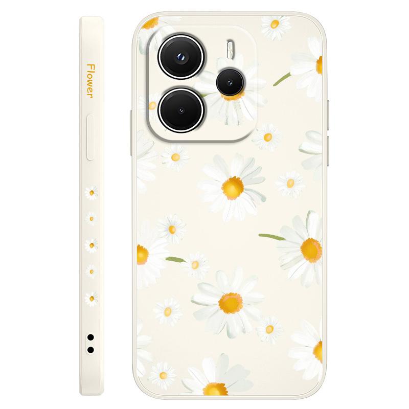Flying Daisies Phone Case For Xiaomi Redmi Note 14 13 12 12S 11 11S 10 10S 9 9S 14C Pro Plus 4G 5G Liquid Silicone Cover