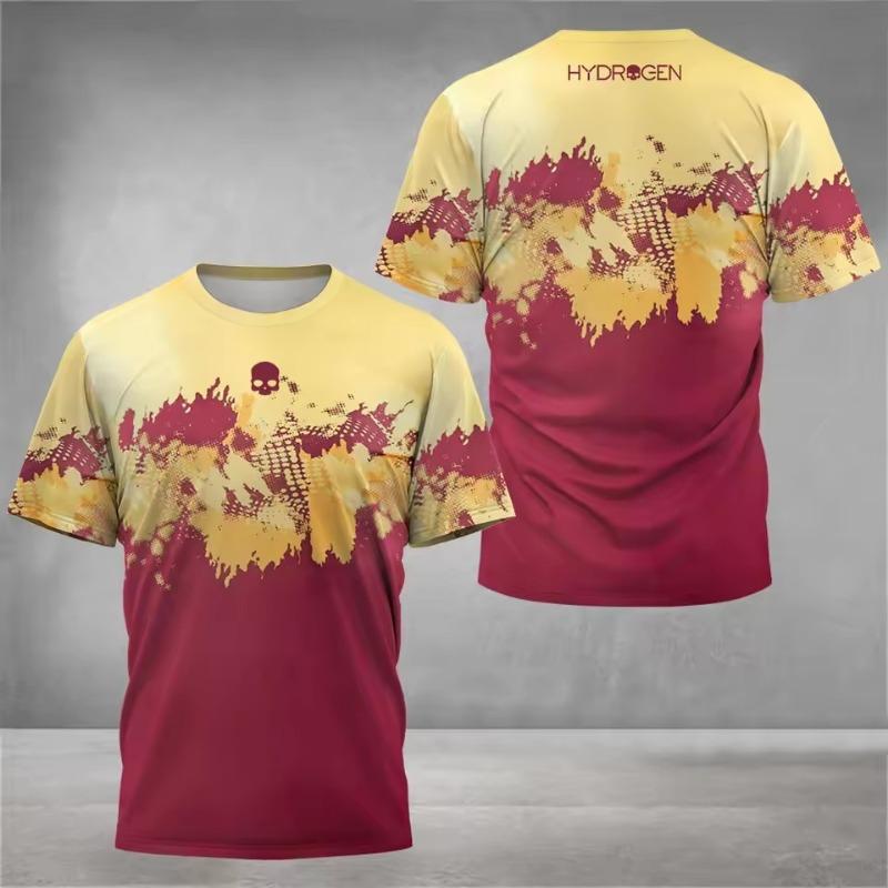 

Высококачественная унисекс футболка для тенниса с принтом, летняя, быстросохнущая, футболки для бадминтона, повседневная, свободная, мужская одежда с коротким рукавом XS