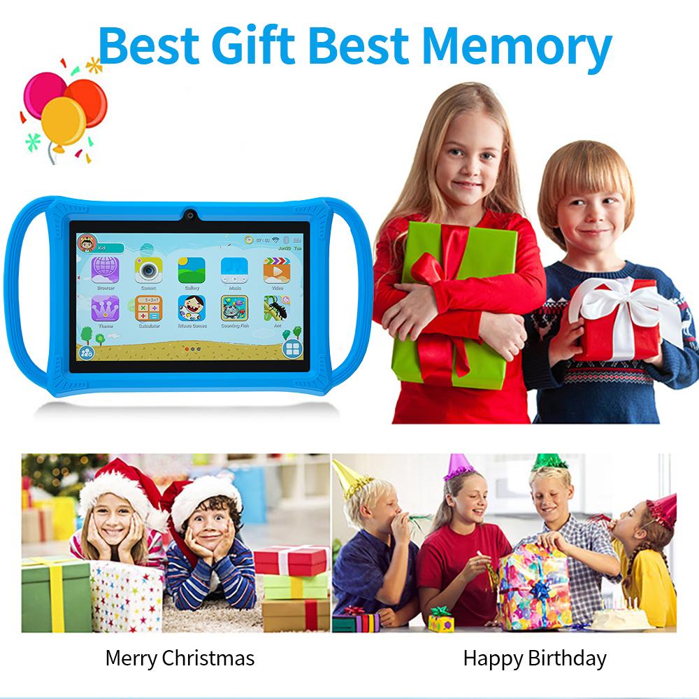 BDF C1 7palcový dětský tablet Čtyřjádrový Android 13 4 GB a 64 GB WiFi Bluetooth Nainstalovaný vzdělávací software 5G WiFi 4000mAh baterie