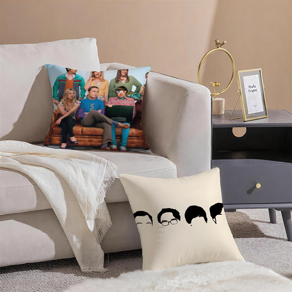 Fashion Geeky Humorous TThe Big Bang Theorys Cushion Cover Pillowcase Short Plush Invisible zipper Room Sofa Cushion Cover
