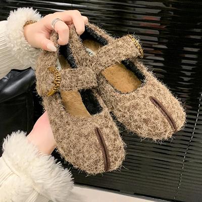 Flats Fur Women Snow Boots Loafers Suede Warm  Shoes Winter 2025 Fashion Designer Short Plush Sneakers