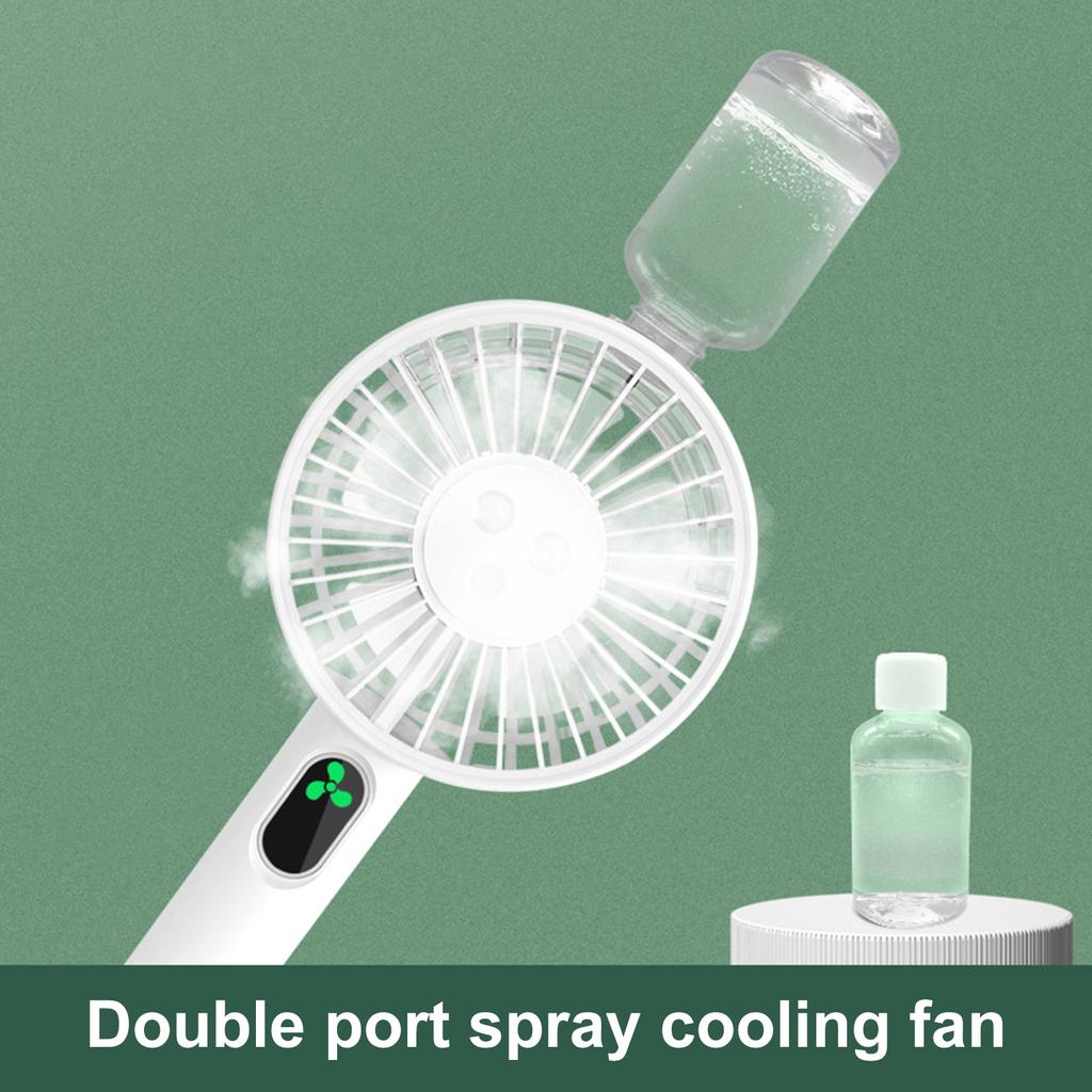 Ventilador de ar USB com suporte para telefone 5V 4W Ventilador de nebulização de água 3 engrenagens Vento 5000mAh Base removível com tanque de água para viagens ao ar livre