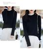 Women's Black Ruffle Lace Knit Sweater - Semi-High Neck Top for Spring/Autumn 2025