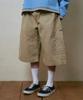 Lujeoseukeulleob Lc Logo Applique Bermuda Cotton Pants Beige
