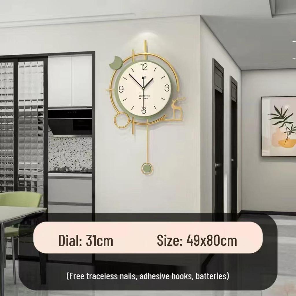 Elegant Cream Style Silent Wall Clock for Modern Living Room Decoration