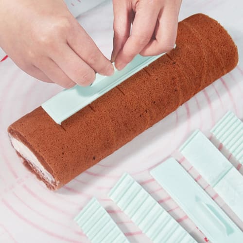 Krujecnt Cutting Scale, Cutting Cookies, 8 Pieces Cake Roll Uniform Dividing Mold - Safe and Accurate Dough Thickness Clear Scale Cookie Dough Tool Fo