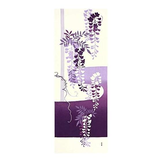 Hamamonyo Tenugui Towel - Modern Wisteria