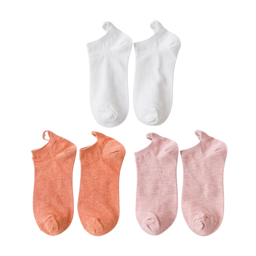 3 Paar Damen Bestickte Kurze Knöchelsocken Set Frühling Sommer Liebesherz Japanischer Stil Bonbonfarbe Lässig Mode Baumwollsocken