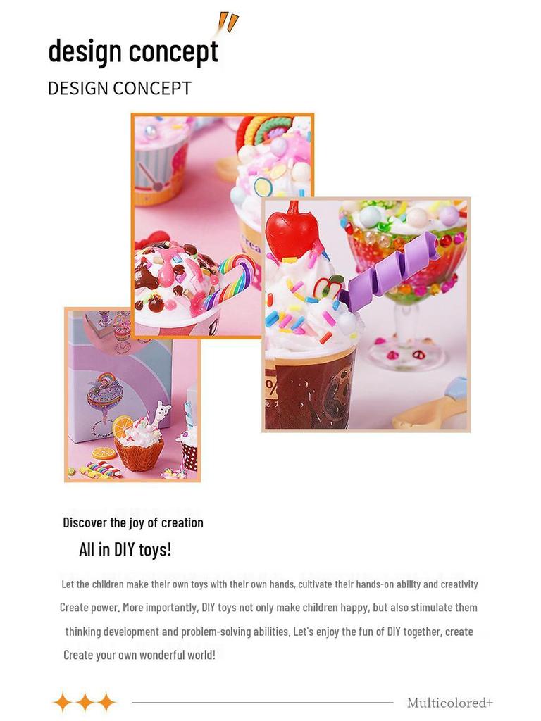 DIY Ice Cream Making Kit for Kids - Toy Food & Cake Simulation