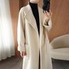 Autumn and Winter Double Sided Wool Double-Sided Cashmere Coat Women Winter  Mid-Length Loose Pockets Woolen Jacket Female Overcoat