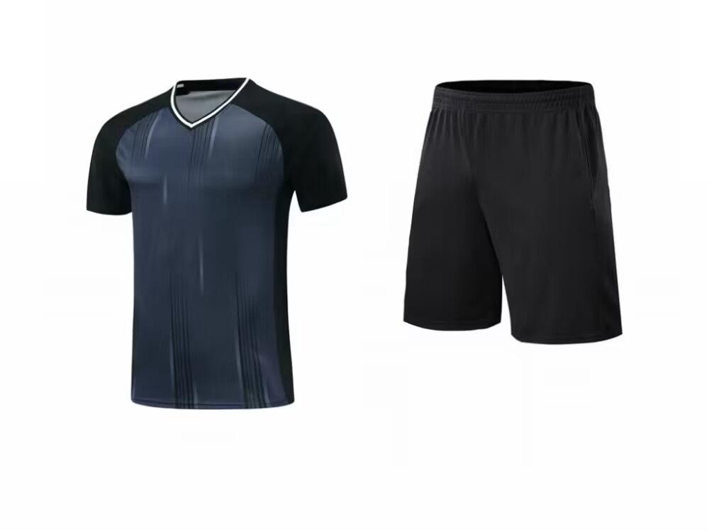 Breathable Referee Uniform Set - Men's Short Sleeve Top & Pants, Women's Competition Gear
