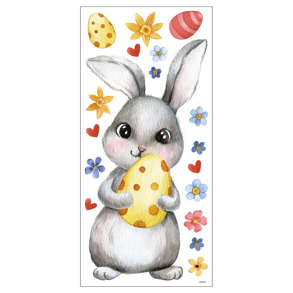 Easter Bunny Carnival Window Clings 2026 - New Style Stickers for Bedroom, Glass Cabinets, and Windows