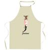 Tablier De Cuisine - Josiane - Motif Lettre - Coton Résistant - Impression France