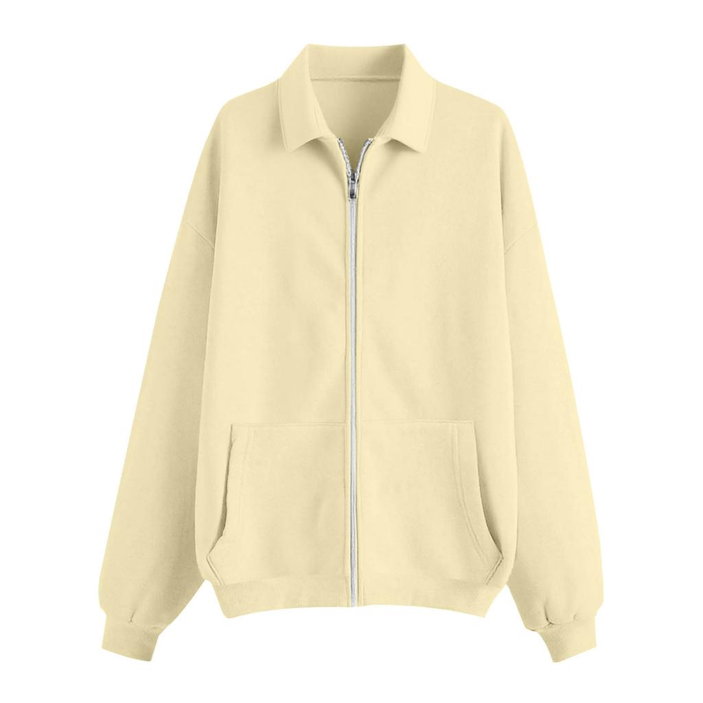 Dámská móda Mikina s kapucí na zip Dlouhý rukáv Svetr s kapucí Neformální Jednobarevné topy s kapsami