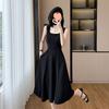 Hepburn Style Coffee Break French Black Sleeveless Vest Dress Children's Summer 2026 New Small Waist Dress