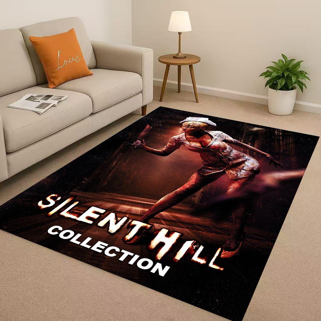 Retro Game Silent Hill Pyramid Head Horror Movie Living Room Non-Slip Area Rug Carpet for Bedroom Playroom Sofa,Home Doormat