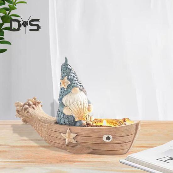 Beach Gnome Figurine Decor Resin Ocean Nautical Statue Summer Pool Ornaments Sailor Gnome Sculpture Courtyard Garden Balcony Decoration