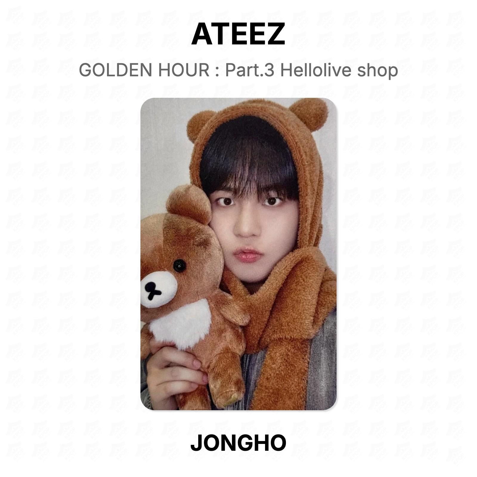 ЗОЛОТОЙ ЧАС ATEEZ : Часть 3 Магазин Hellolive Официальная фотокарточка JONGHO