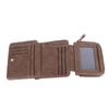 PU Wallet with Multiple Card Slots PU Leather Textured Trifold Three Fold Wallet for Men Boys Brown