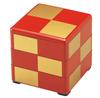 Wakaizumi Jubako Red with Gold Checkered Pattern 3 Lacquerware, 5.5-inch Box, (Black Interior), Tiers, H-166-6A