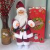 Elektrische Mini Kerstboom met Klimmende Kerstman en Kralenslinger voor Raamdecoratie