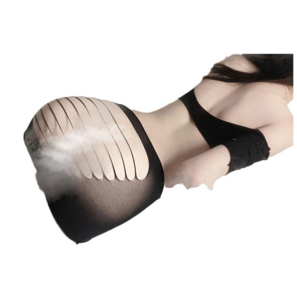 Sexy Underwear Does Not Need To Tear Stockings Hip Skirt Sexy Leak Hip Tight Onesie Hollow Short Skirt Mesh Suit