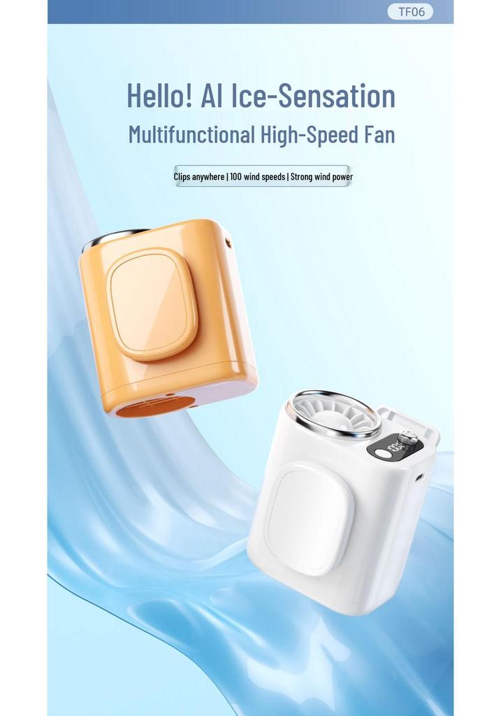 2026 Portable USB Charging Waist Clip Fan for Outdoor Sports & Travel