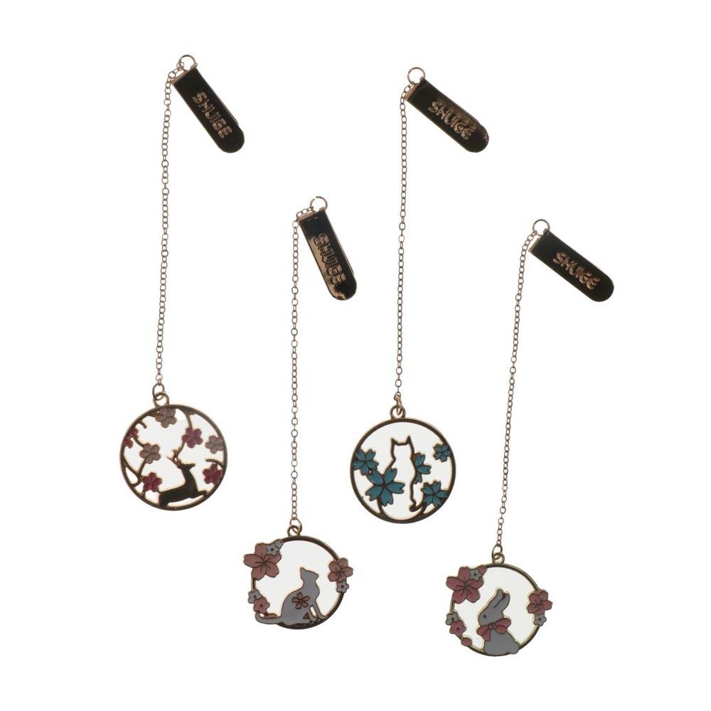 Cherry Blossom Bookmark Pet Design Pendant Bookmarks Creative Book Clip  Student