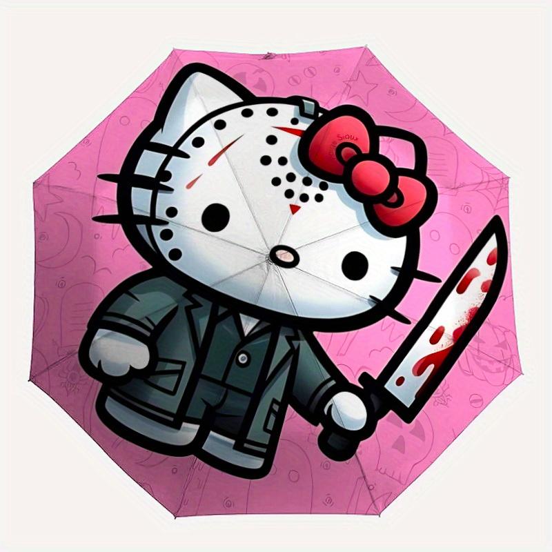 

1pc Hello Kitty Automatic Umbrella 8-Bone Design Compact Gear for Outdoor Travel, Perfect Helloween Chrismas Gift for Friends or Family yy250829156