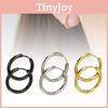 Steel Unisex Stainless Round Ear Buckle Multiple Sizes Solid Earrings Color