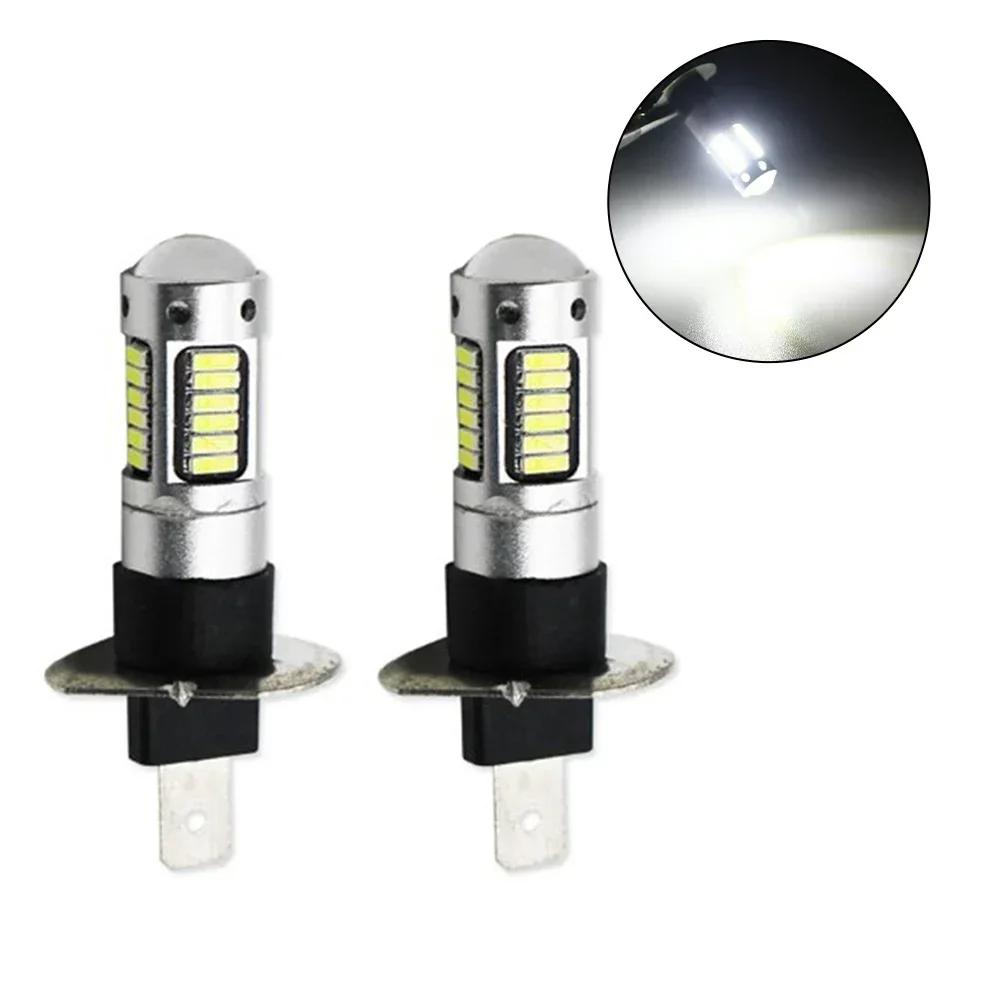 2PCS H1/H3 LED Bulbs 6000K White Super Bright High Power 10-SMD 5630 Cars Fog Lights Driving DRL Auto Lamp
