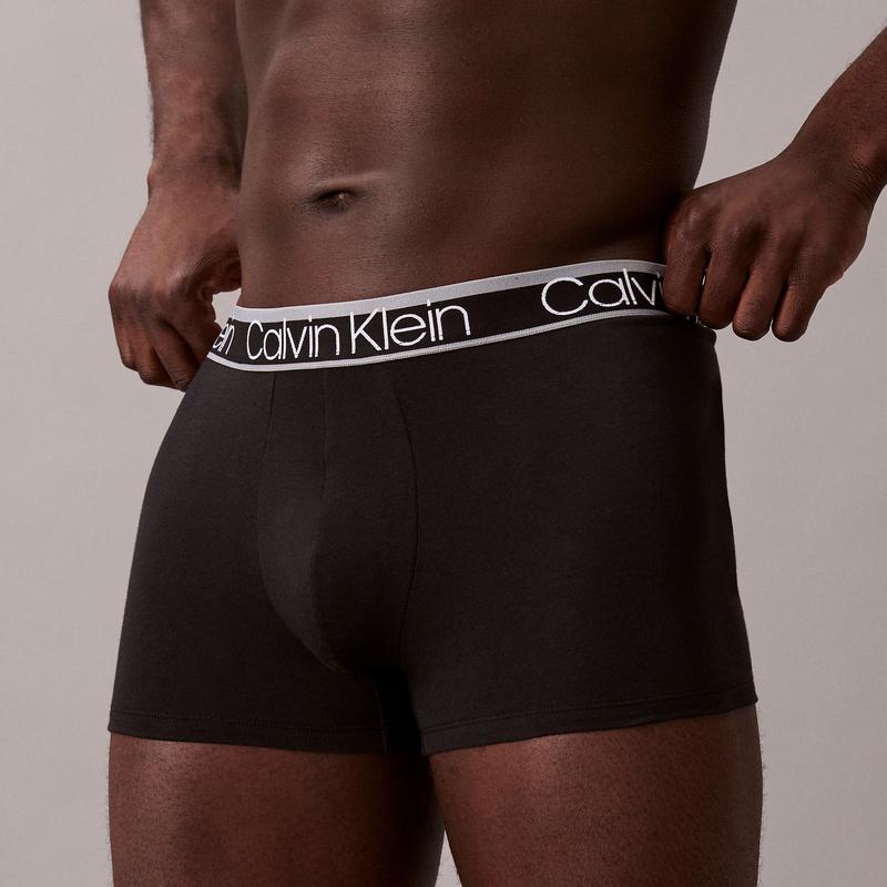 Calvin Klein Jacquard Waistband Cotton Stretch Anti-Chafing Boxer Briefs 3-Pack Men Underwear Black NP2312O-UB1