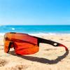 Übergroße Bunte Sportsonnenbrille Wraparound-Design UV400 Unisex Komfort Passform für Radfahren Wandern & Outdoor