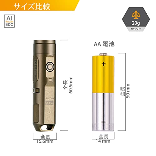 RovyVon Aurora A3Pro G4 7000K LED Keychain Flashlight, 700 Lumens Super Bright EDC Mini, Small Size, Waterproof, USB-C Charging, Perfect for Gifting,