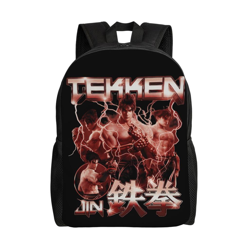 T-Tekkenes Travel Backpack Women Men School Laptop Bookbag Fighting Game College Student Daypack Bags