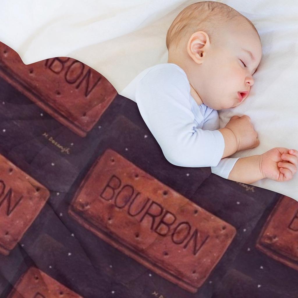 Bourbon Biscuit Throw Blanket Giant Sofa Luxury Polar for Babies Blankets