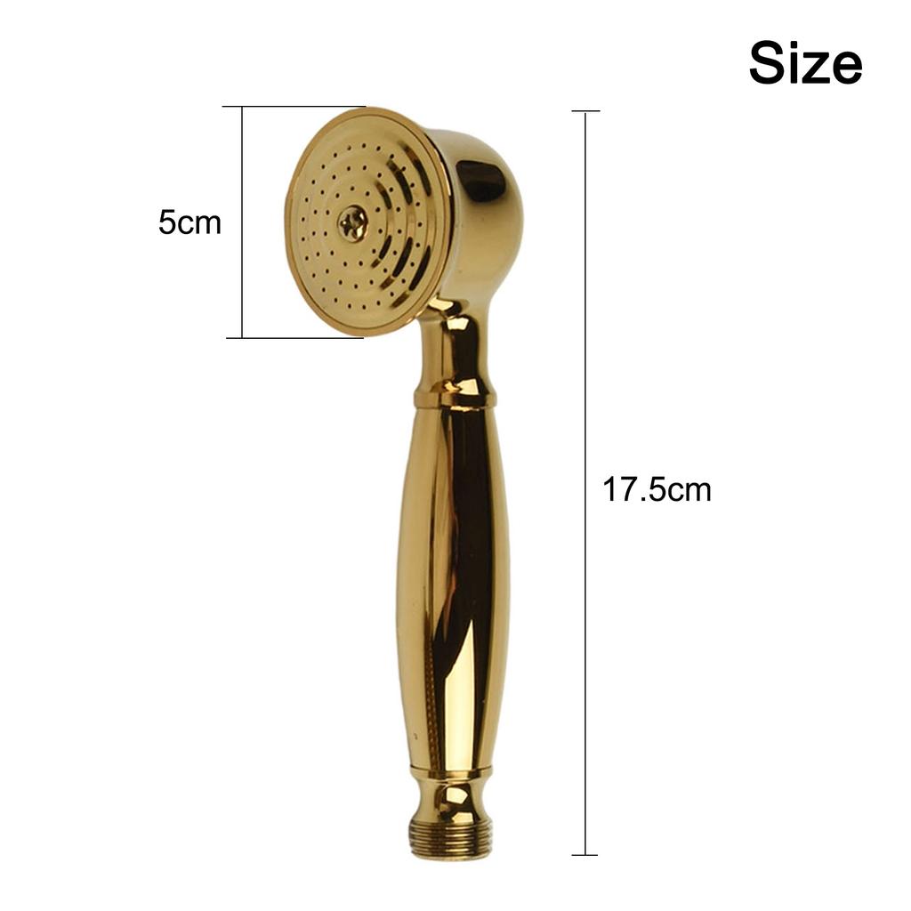 Brass Shower Head Handheld Shower Replacement Leak-resistant Pressurized Design Removable Design Rust-resistant
