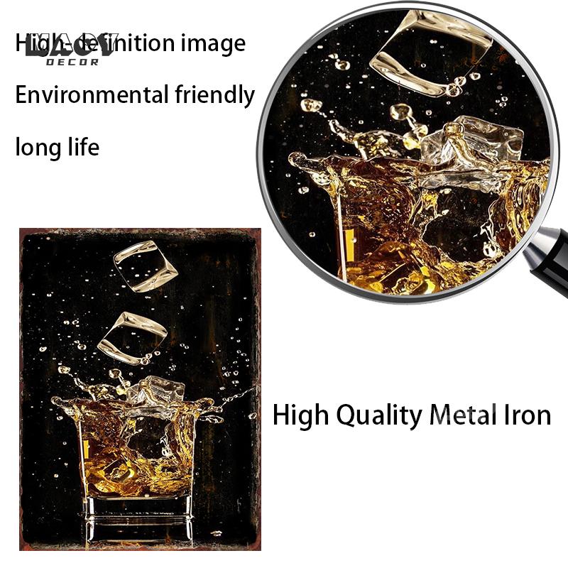 Beer HD Metal Tin Sign Party Music Bar Pub Club Wall Decor Art Background Plaque Vintage Pattern Home Kitchen Iron Plate Poster