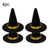 Halloween Mini Witch Hat Desktop Decor Little Witch Hat Table Wine Bottle Decoration Hats DIY Handmade Doll Cosplay Party Favors