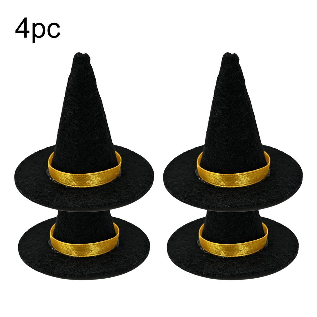 Halloween Mini Witch Hat Desktop Decor Little Witch Hat Table Wine Bottle Decoration Hats DIY Handmade Doll Cosplay Party Favors