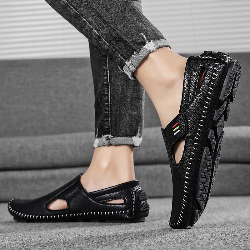 new fashion high quality bean shoes breathable soft sole slippers 48 large size foot set business casual shoes