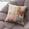Cute Alpaca Family Square Throw Pillow Covers Pattern Cushion Cover Suitable for Sofa Bedroom Car Pillow Cover