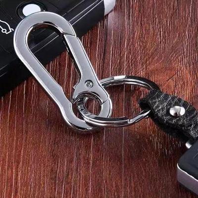 Zinc Alloy Car Key Chain Anti-Lost Keychain With KeyRing Simple Gourd Buckle Carabiner Keychain Auto Waist Belt Clip Holder
