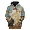 3D Printing Christian Jesus Hoodies For Men Children Fashion Streetwear Hooded Sweatshirts Winter Harajuku Hooded Hoody Clothes