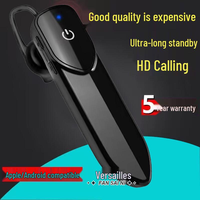 V19 Wireless Ear-Hook Bluetooth Earphones with Dual Battery and Extended Battery Life